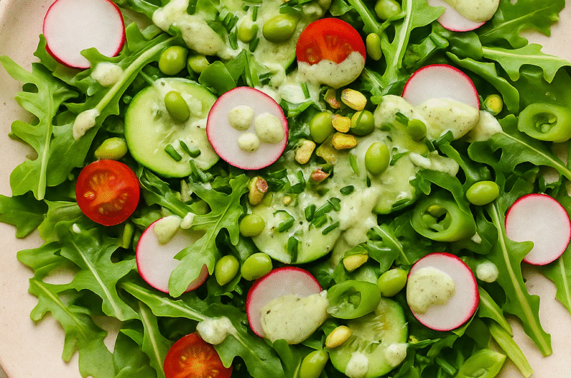 Green Goddess Salad with Creamy Yogurt Dressing