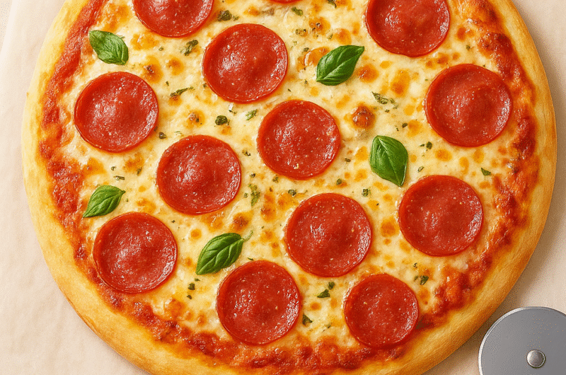 Homemade Pepperoni Pizza