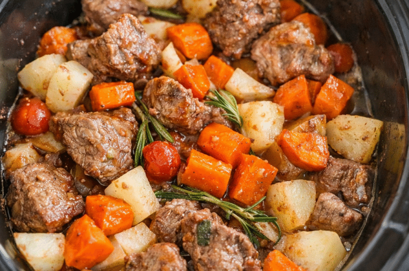 Slow Cooker Beef & Root Vegetable Stew