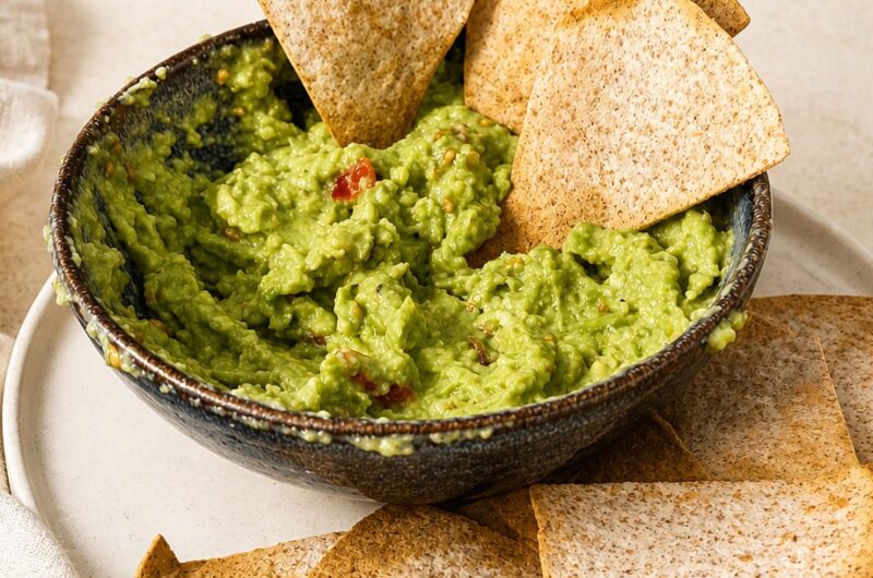 Easy Guacamole & Air Fryer Tortilla Chips